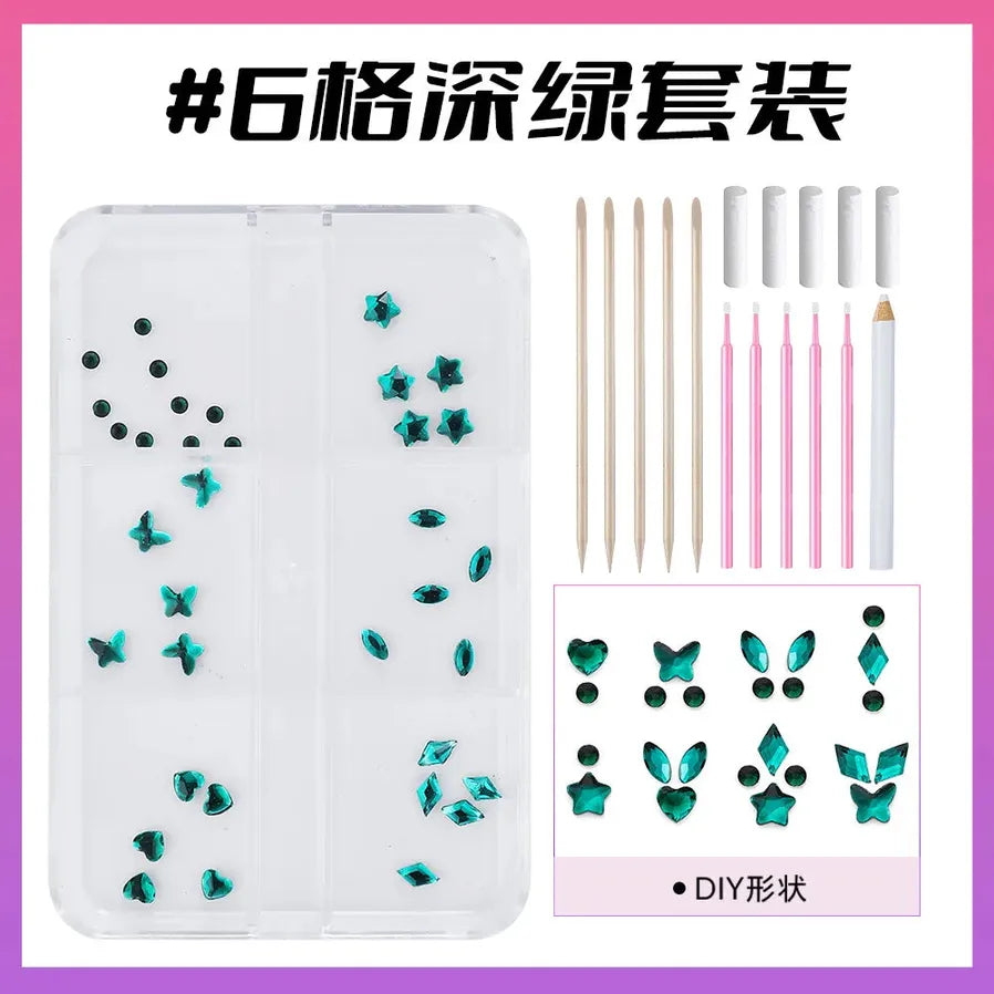 JMT-089866 3D Crystal Diamond Tooth Gem Kit for Custom Teeth Jewelry - Various Shapes and Colors