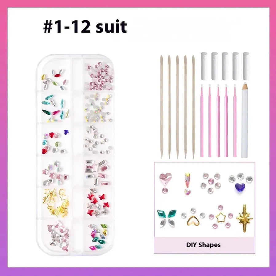 JMT-089866 3D Crystal Diamond Tooth Gem Kit for Custom Teeth Jewelry - Various Shapes and Colors