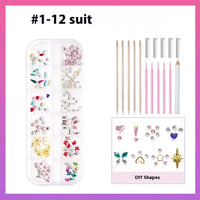 HKM-997971 3D Crystal Diamond Tooth Gem Kit for Custom Teeth Jewelry - Various Shapes and Colors