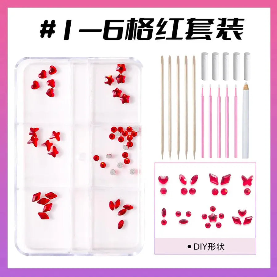 JMT-089866 3D Crystal Diamond Tooth Gem Kit for Custom Teeth Jewelry - Various Shapes and Colors