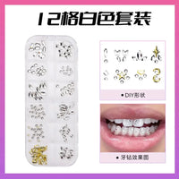 HKM-997971 3D Crystal Diamond Tooth Gem Kit for Custom Teeth Jewelry - Various Shapes and Colors