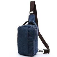 HKM-681043 Canvas Crossbody Shoulder Bag for Men - Stylish Sports Chest Pack