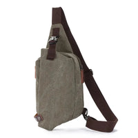 HKM-681043 Canvas Crossbody Shoulder Bag for Men - Stylish Sports Chest Pack