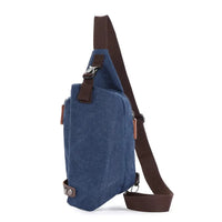 HKM-681043 Canvas Crossbody Shoulder Bag for Men - Stylish Sports Chest Pack