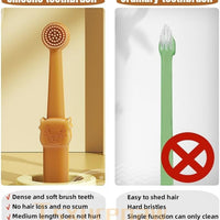 HKM-727507 360-Degree Silicone Dog and Cat Toothbrush with Tongue Cleaner and Storage Cup for Effective Dental Care