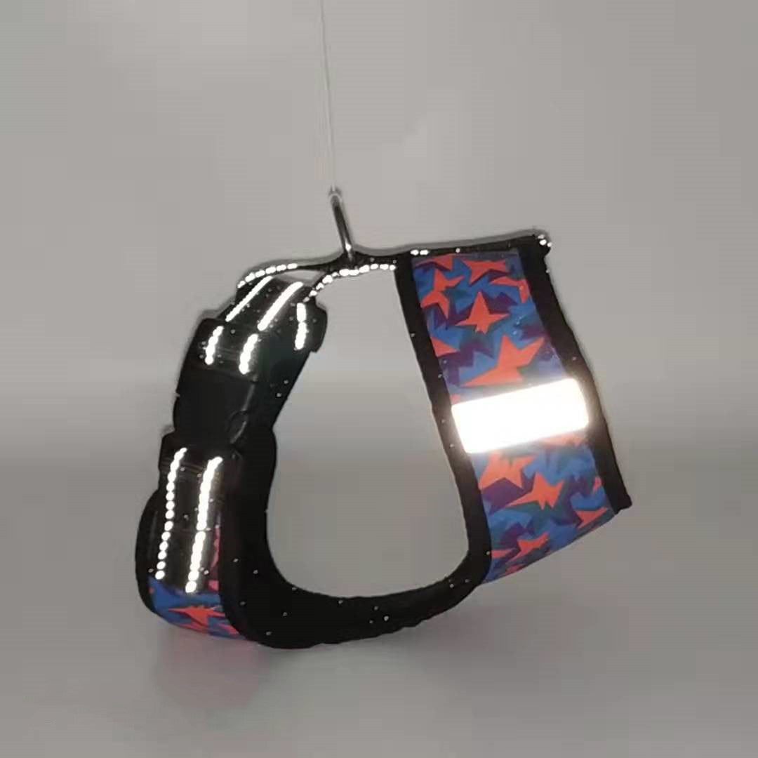 HKM-092371 Reflective Adjustable Dog Chest Strap - Polyester Material with Multiple Size Options