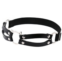 HKM-690963 Elasticity Harness Heart Leg Chain Garter Belt for Women with Spike Detail, Available in Black and Unique Designs