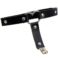 HKM-690963 Elasticity Harness Heart Leg Chain Garter Belt for Women with Spike Detail, Available in Black and Unique Designs