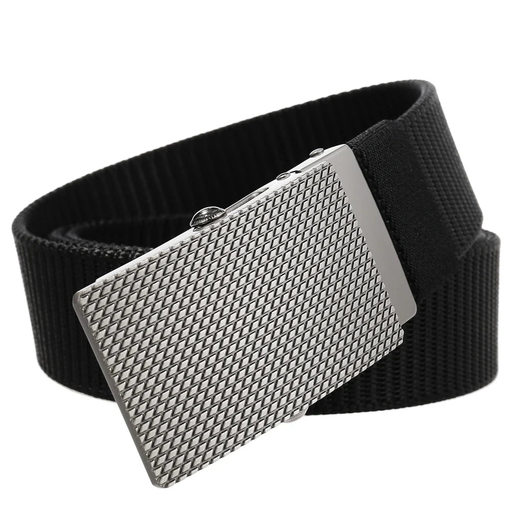 KTX-027667 Nylon Braid Belt with Zinc Alloy Buckle - Stylish and Durable Fashion Accessory