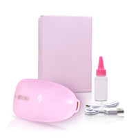 HKM-837843 Electric Head Massage Comb with Cold Spray and Anti-Static Hair Care Function, Lithium Battery, Pink Color