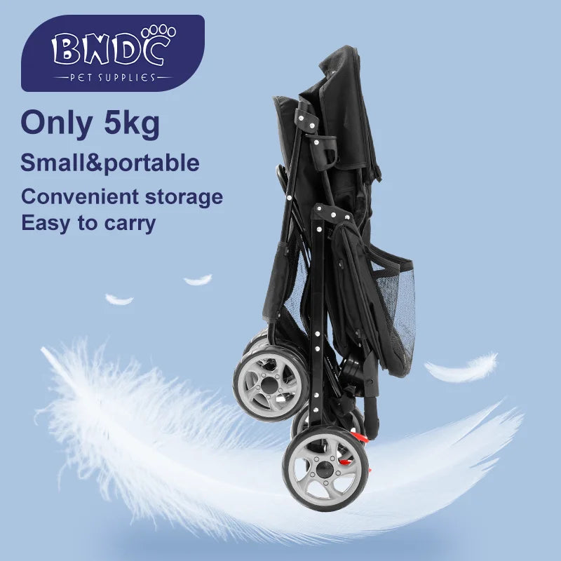JMT-092746 Compact Foldable Pet Stroller for Travel with Dogs and Cats
