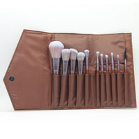 HKM-772947 Portable Man-Made Fiber Hair Makeup Brush with Wooden Handle - 18cm Length
