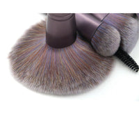 HKM-772947 Portable Man-Made Fiber Hair Makeup Brush with Wooden Handle - 18cm Length