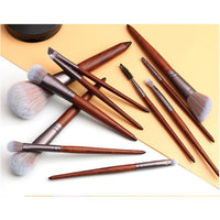 HKM-772947 Portable Man-Made Fiber Hair Makeup Brush with Wooden Handle - 18cm Length