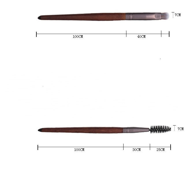 HKM-772947 Portable Man-Made Fiber Hair Makeup Brush with Wooden Handle - 18cm Length