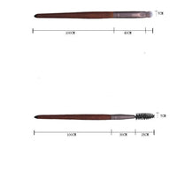 HKM-772947 Portable Man-Made Fiber Hair Makeup Brush with Wooden Handle - 18cm Length