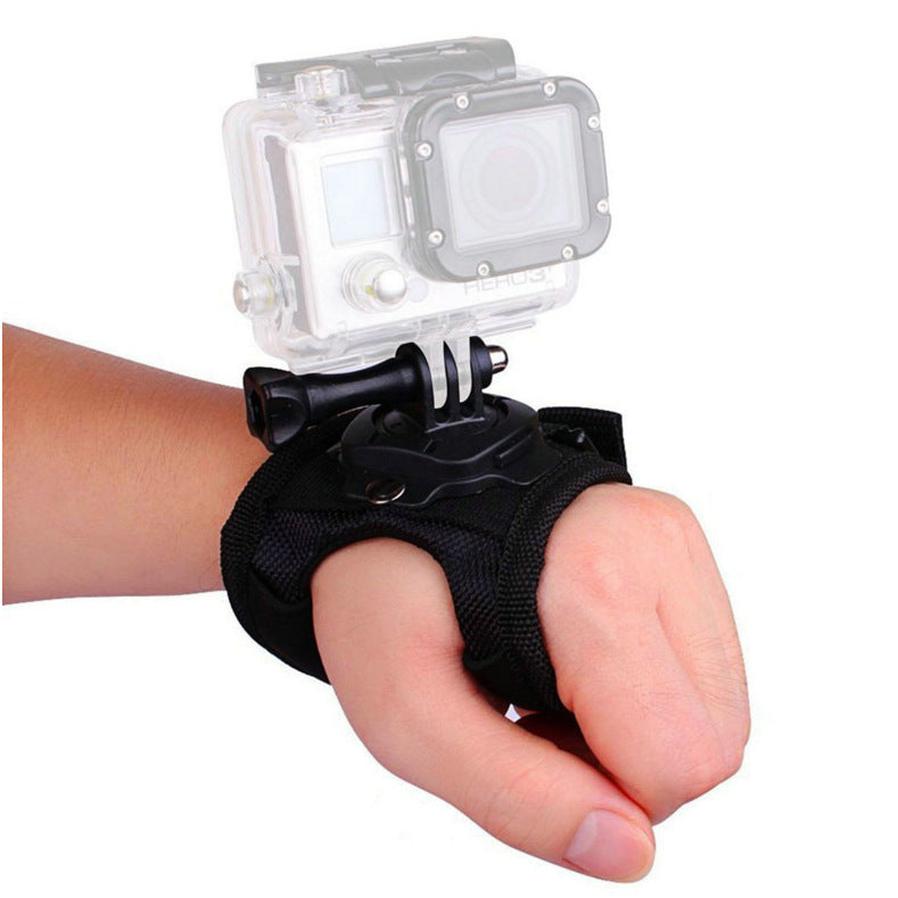 KTX-725523 360-Degree Rotating Palm Wrist Strap for Action Cameras - Comfortable and Versatile Mount for Cycling, Snowboarding, and Surfing