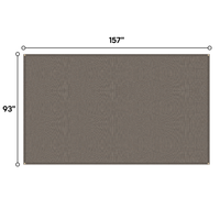 HKM-285843 Outdoor HDPE Sun Shade Canopy Cover with Grommets - 13' x 7.7', Brown