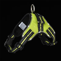 HKM-547667 Adjustable LED Dog Collar with Reflective Strips and Control Handle, Waterproof Oxford Material