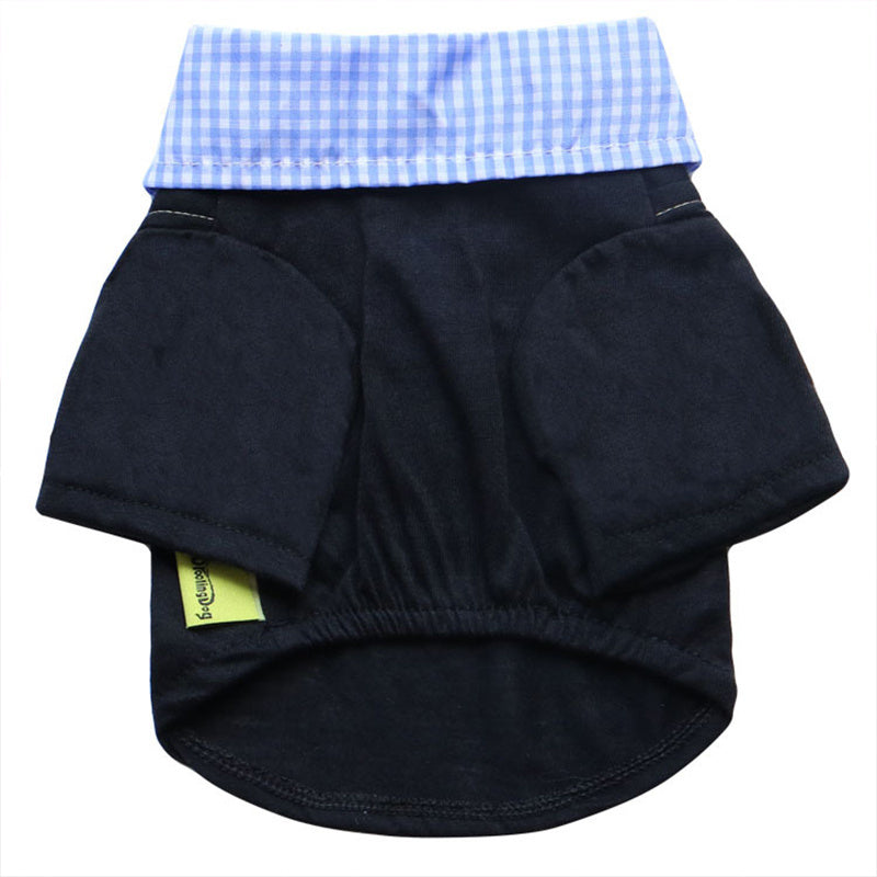 JMT-094730 Plaid Dog Collar Suit with Pointed Design - Polyester Fiber - Multiple Sizes Available