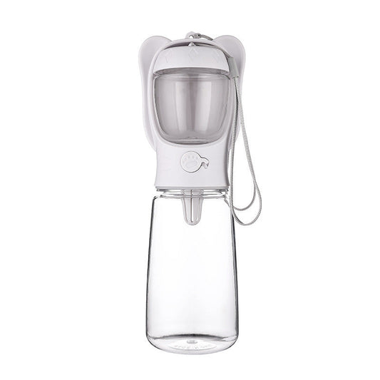 HKM-052179 2-in-1 Portable Dog Water Bottle with Food Container – Leak-Proof Pet Dispenser for Travel, Hiking, and Outdoor Adventures