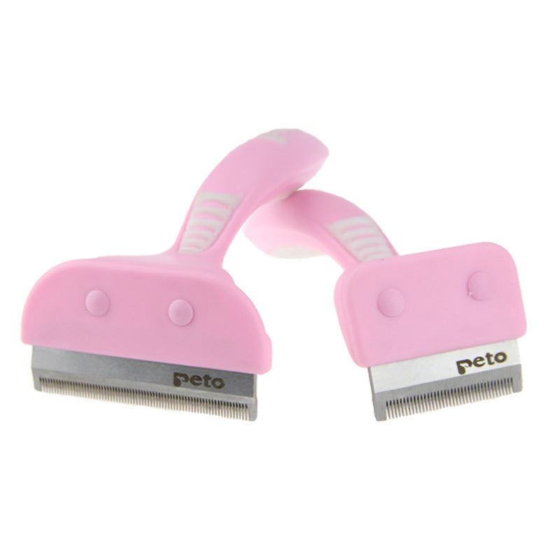HKM-707091 Pet Hair Removal Comb for Cats and Dogs - Medium and Large Sizes Available in Black and Pink Handles