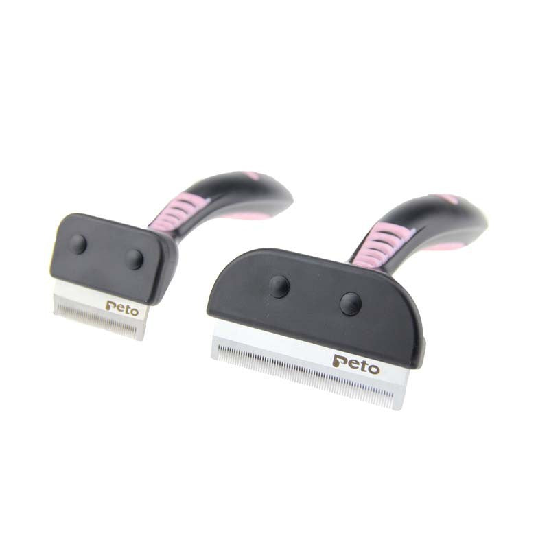 HKM-707091 Pet Hair Removal Comb for Cats and Dogs - Medium and Large Sizes Available in Black and Pink Handles