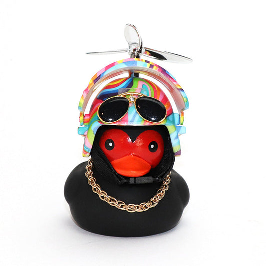 HKM-918803 Bamboo Dragonfly Duck Car Decoration - Three-Level Design with Ginger and Black Ducks