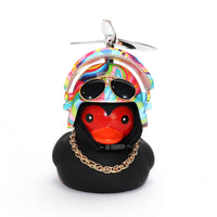HKM-918803 Bamboo Dragonfly Duck Car Decoration - Three-Level Design with Ginger and Black Ducks