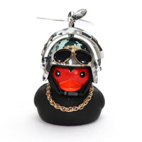 HKM-918803 Bamboo Dragonfly Duck Car Decoration - Three-Level Design with Ginger and Black Ducks