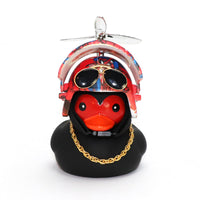 HKM-918803 Bamboo Dragonfly Duck Car Decoration - Three-Level Design with Ginger and Black Ducks