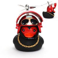 HKM-918803 Bamboo Dragonfly Duck Car Decoration - Three-Level Design with Ginger and Black Ducks