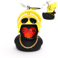 HKM-918803 Bamboo Dragonfly Duck Car Decoration - Three-Level Design with Ginger and Black Ducks