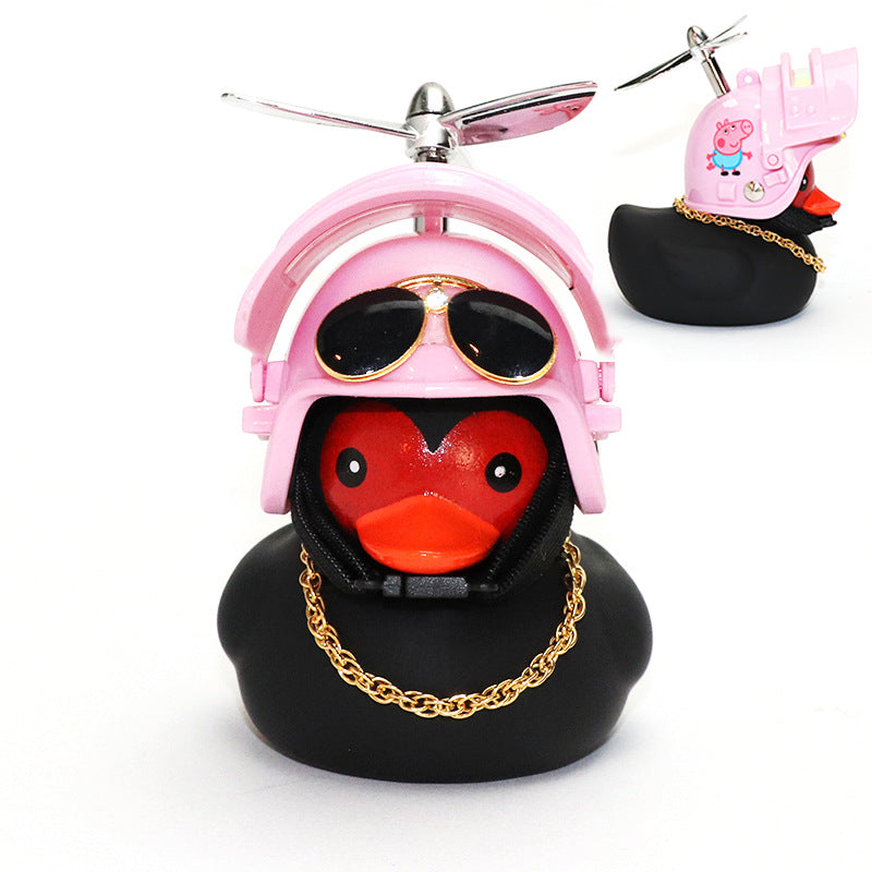 HKM-918803 Bamboo Dragonfly Duck Car Decoration - Three-Level Design with Ginger and Black Ducks