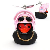 HKM-918803 Bamboo Dragonfly Duck Car Decoration - Three-Level Design with Ginger and Black Ducks