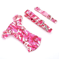 HKM-513747 Customizable British Style Dog Harness & Traction Rope Set with Canvas and Mesh Construction