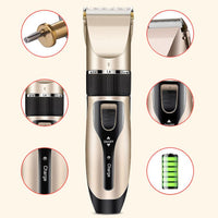 HKM-753363 Quiet Professional Pet Grooming Kit with Sharp Detachable Blade and Adjustable Length Options