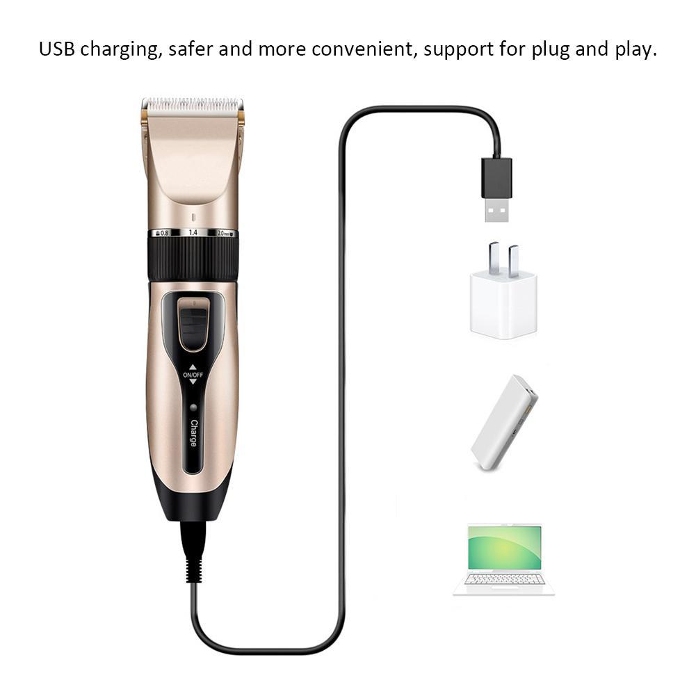 HKM-753363 Quiet Professional Pet Grooming Kit with Sharp Detachable Blade and Adjustable Length Options