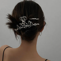 HKM-997075 Irregular Liquid Metal Geometric Hairpin for Women
