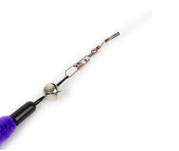 HKM-262291 Three-Section Telescopic Cat Fishing Pole with Plush Caterpillar and Feather Toy Heads
