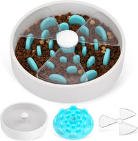 HKM-109459 Interactive Slow Feeder Dog Bowl with Maze Design - Non-Slip Puzzle Feeder for Dry, Wet, and Raw Food