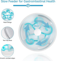 HKM-109459 Interactive Slow Feeder Dog Bowl with Maze Design - Non-Slip Puzzle Feeder for Dry, Wet, and Raw Food