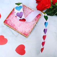 HKM-448979 Colorful Love Heart Pattern Round Self-Adhesive Label Stickers for Valentine's Day - 1.5 Inches (38mm)