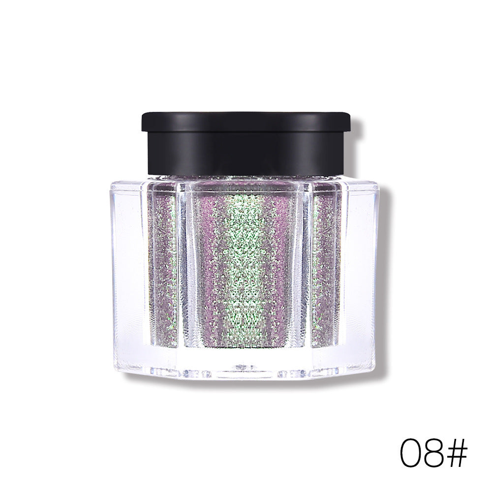 HKM-293779 Polarized Diamond Eyeshadow Powder - 8 Vibrant Colors Including Purple, Gold, Green, and More