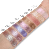 HKM-293779 Polarized Diamond Eyeshadow Powder - 8 Vibrant Colors Including Purple, Gold, Green, and More