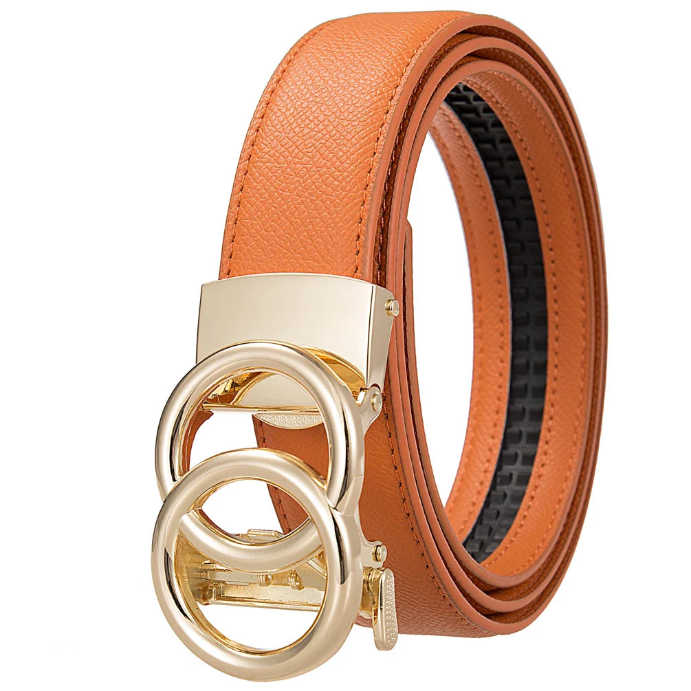 HKM-166803 Luxury Leather Women's Belt – Designer Styling for Every Occasion