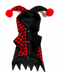 HKM-815763 Funny Clown Costume for Pets - Soft Two-Legged Apparel with Hat, Ideal for Halloween and Parties