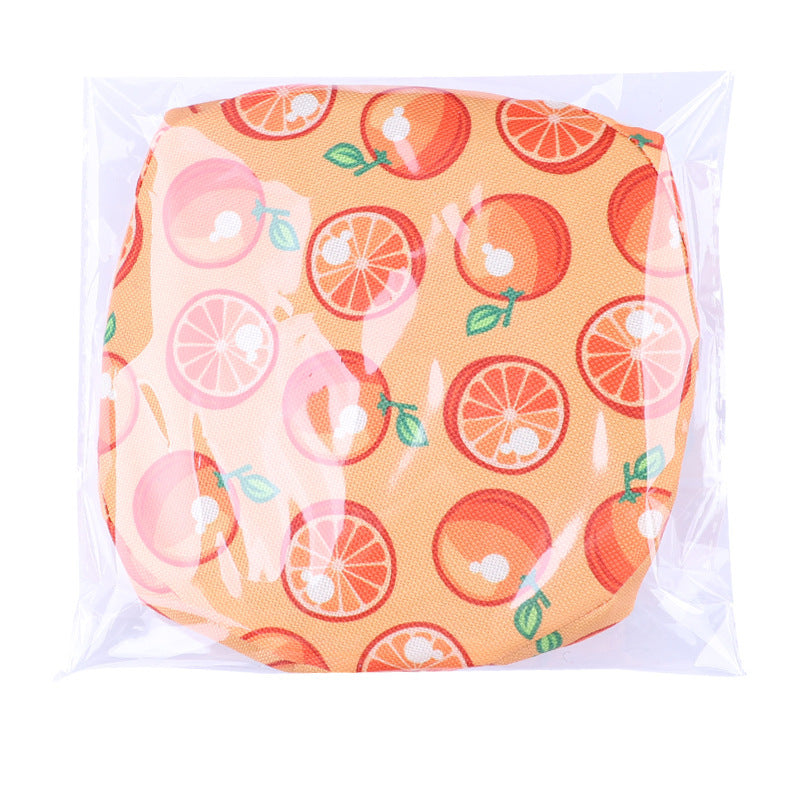 JMT-099722 Portable Oxford Cloth Folding Food Basin for Outdoor Use - Available in Strawberry, Pineapple, Orange, Watermelon, Daisy Designs