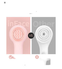 HKM-726867 Electric Back Massage Brush with 4 Rotating Heads, Waterproof Bathing Tool for Skin Exfoliation and Cleaning
