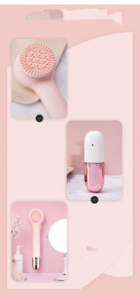 HKM-726867 Electric Back Massage Brush with 4 Rotating Heads, Waterproof Bathing Tool for Skin Exfoliation and Cleaning